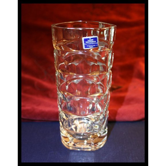 vintage Lady Victoria fine crystal 6-1/2" bud vase - Imported from France - Picture 1 of 2